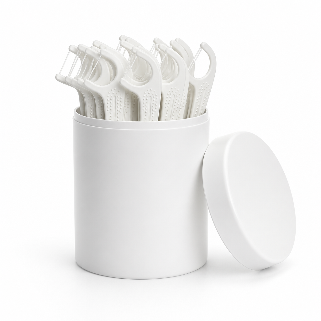 Adult Dental Floss Pick A17 - Dot Grip Handle