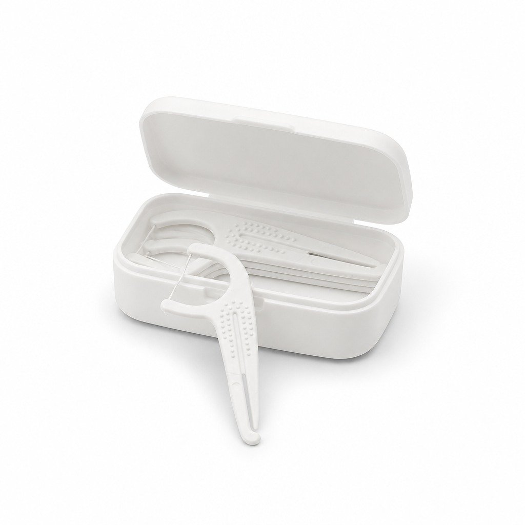 Adult Dental Floss Pick A17 - Dot Grip Handle - travel and on-the-go use
