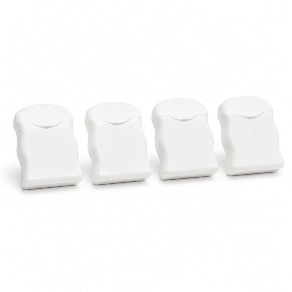 Dental Floss Box H2 - White Flip-Top Dispenser - bulk packaging
