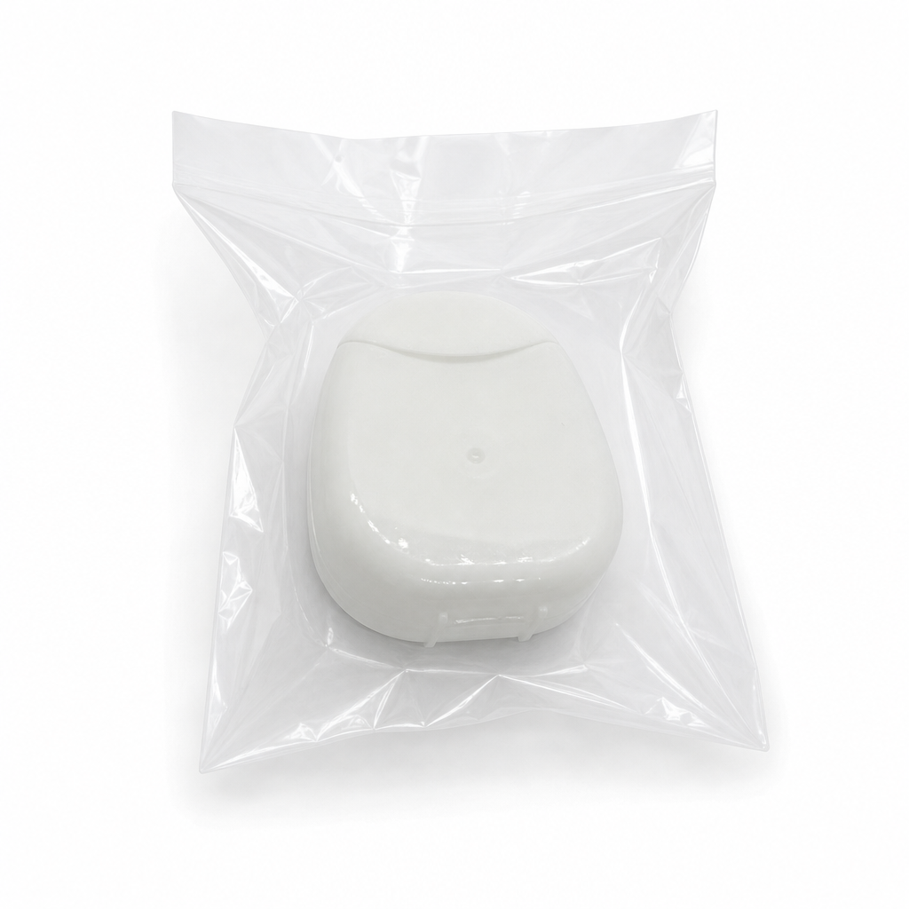 Dental Floss Box H3 - Compact Oval Flip-Top Dispenser - single unit