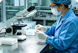 Quality control inspection during dental floss production