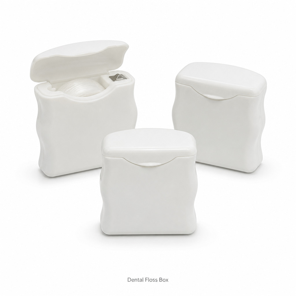 Dental Floss Box H2 - White Flip-Top Dispenser - product family and colour options