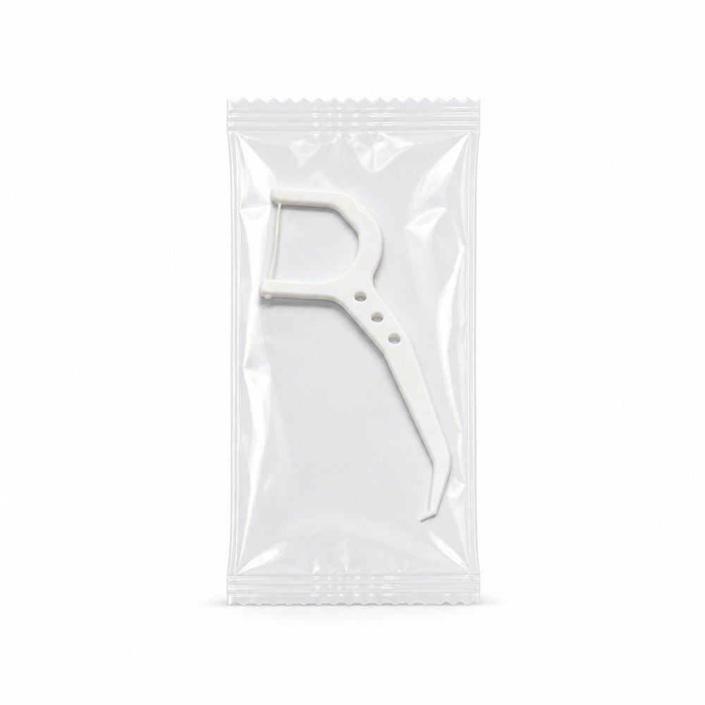 Adult Dental Floss Pick A6 - Sleek Long Handle - single unit