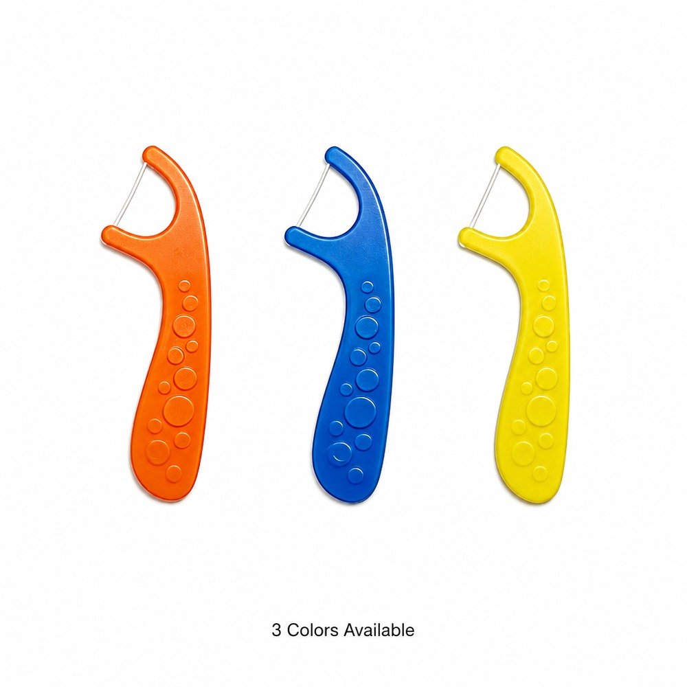 Kids Dental Floss Pick K2 - Bubble Grip Handle - product family and colour options