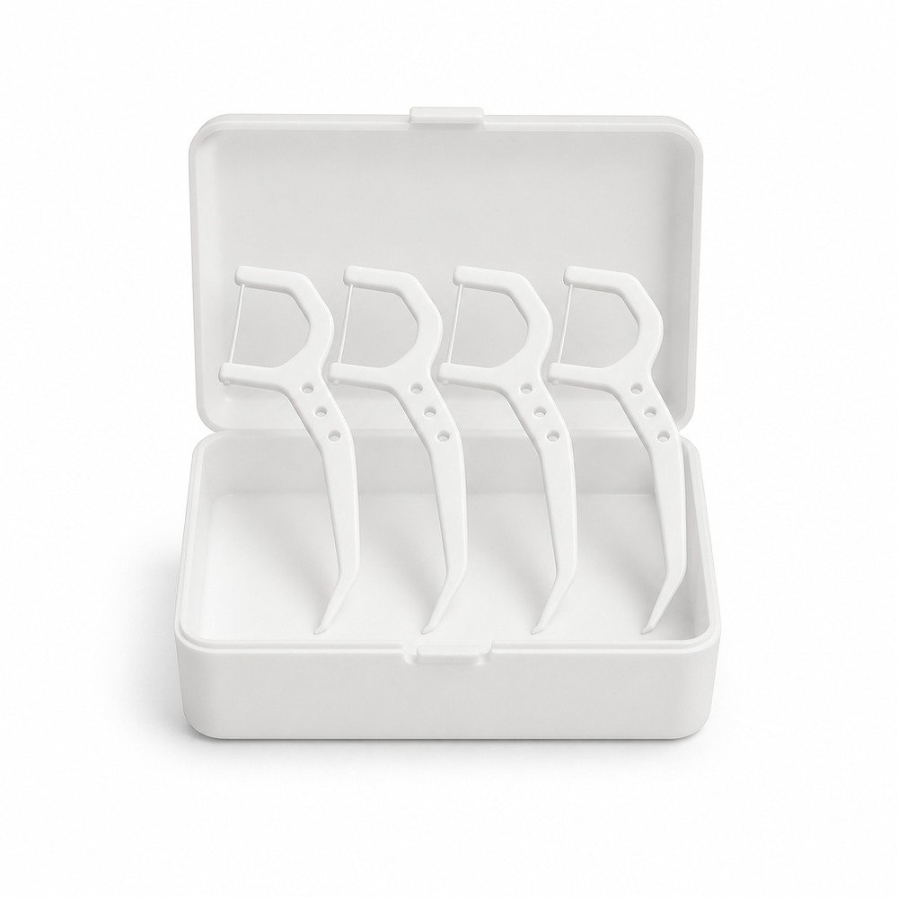 Adult Dental Floss Pick A6 - Sleek Long Handle - travel and on-the-go use