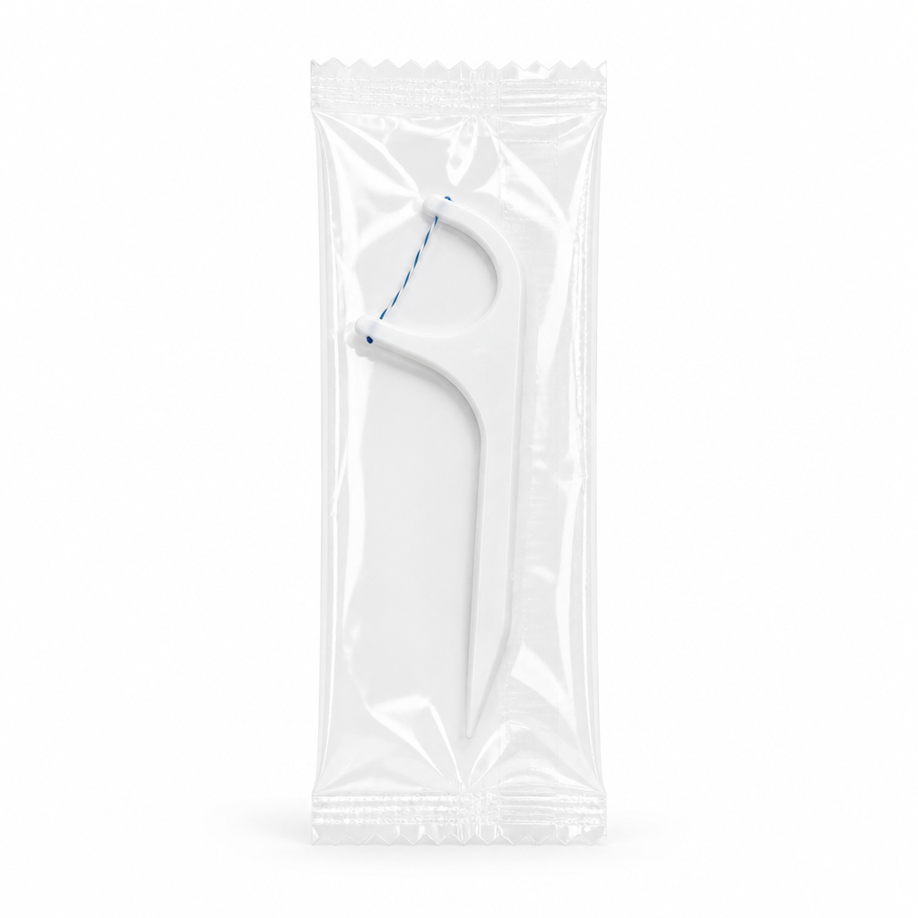 Adult Dental Floss Pick A11 - Fine Line Handle - single unit