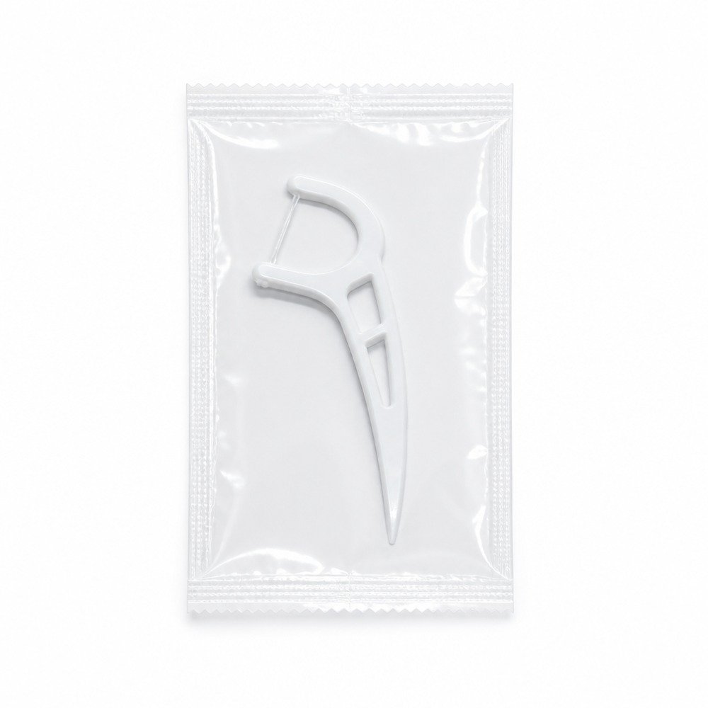 Adult Dental Floss Pick A10 - Cut-Out Wide Handle - single unit