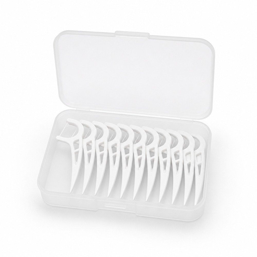 Adult Dental Floss Pick A10 - Cut-Out Wide Handle - travel and on-the-go use