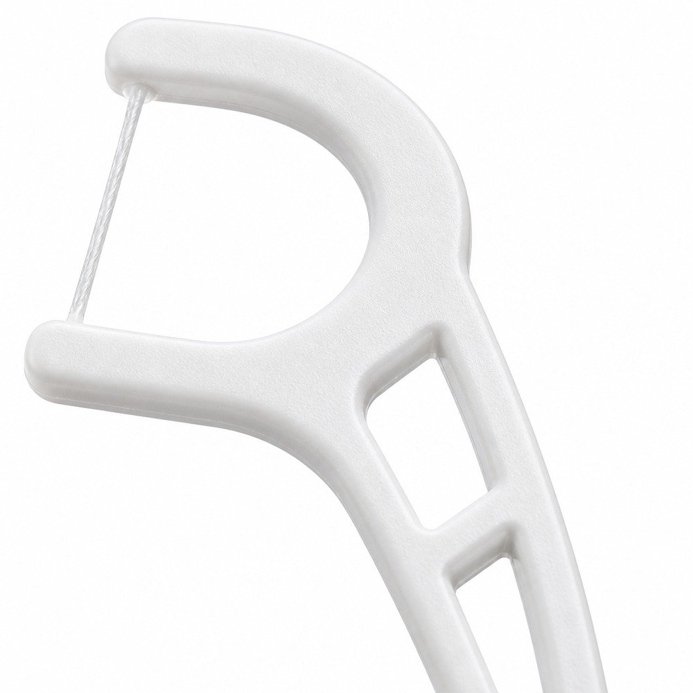 Adult Dental Floss Pick A10 - Cut-Out Wide Handle - close-up detail