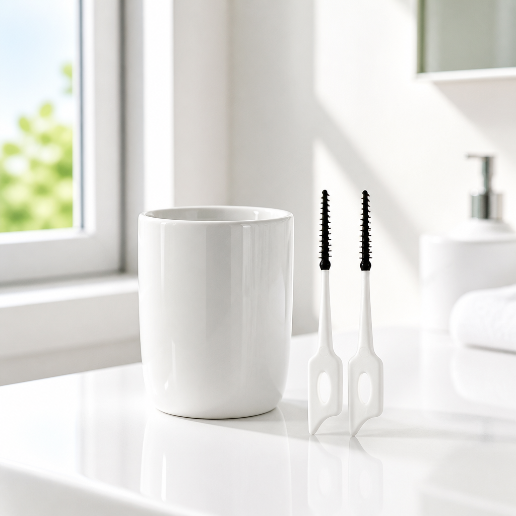 Interdental Brush B2 - bathroom scene