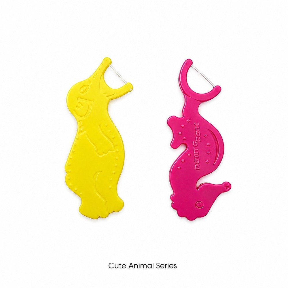Kids Dental Floss Pick K3 - Cat Character - product family and colour options