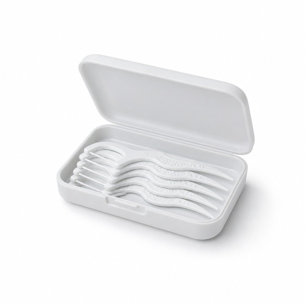 Adult Dental Floss Pick A7 - Wave Grip Handle - travel and on-the-go use