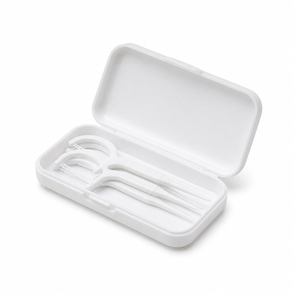 Adult Dental Floss Pick A8 - Flexible Slim Handle - travel and on-the-go use