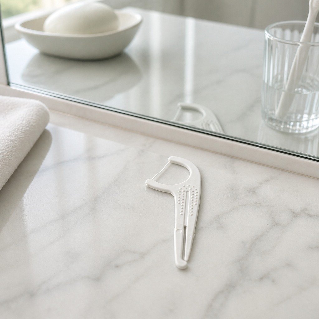 Adult Dental Floss Pick A17 - Dot Grip Handle