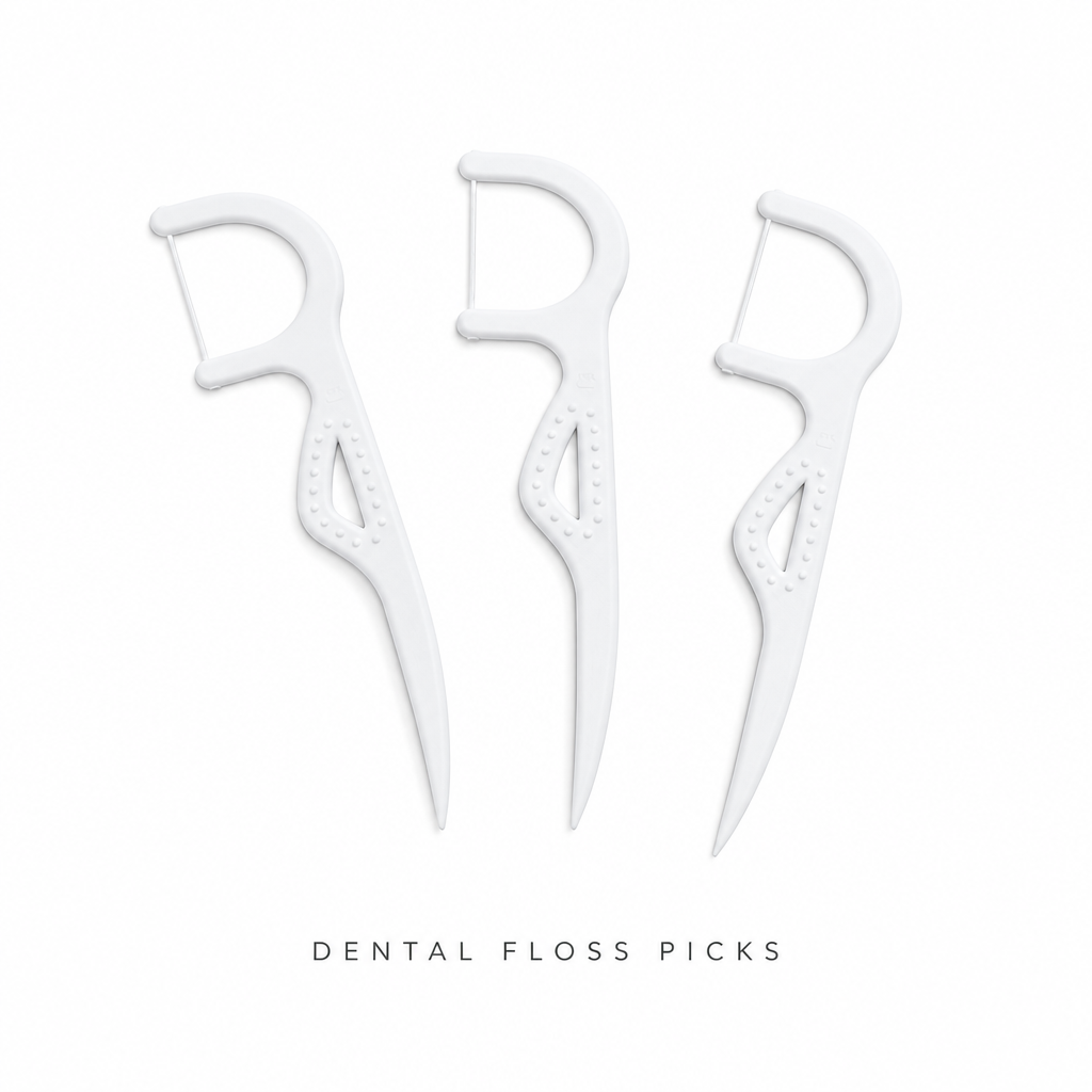 Adult Dental Floss Pick A12 - Textured Panel Handle - product family and colour options