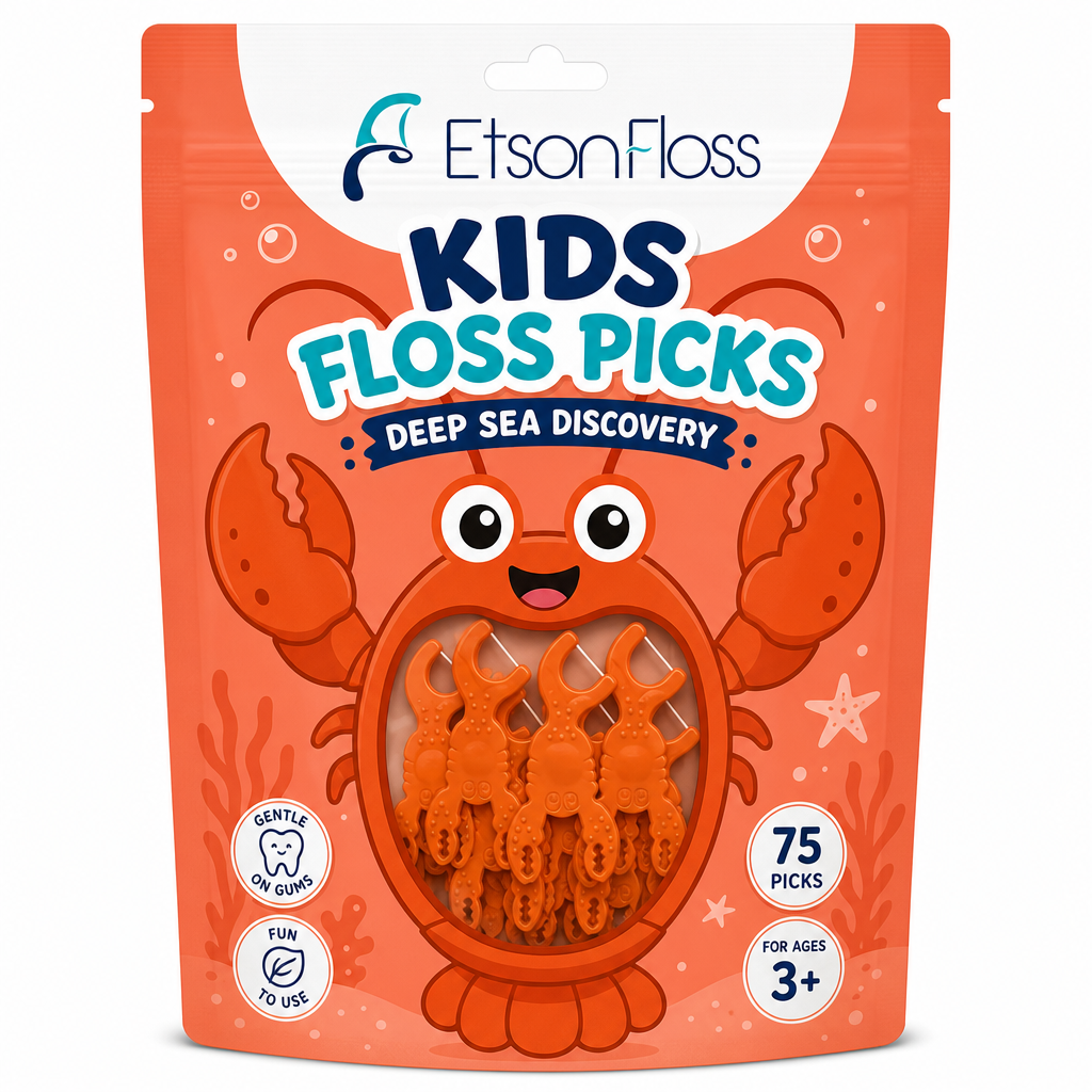 Kids Floss Picks Pouch - 3 Artwork Options