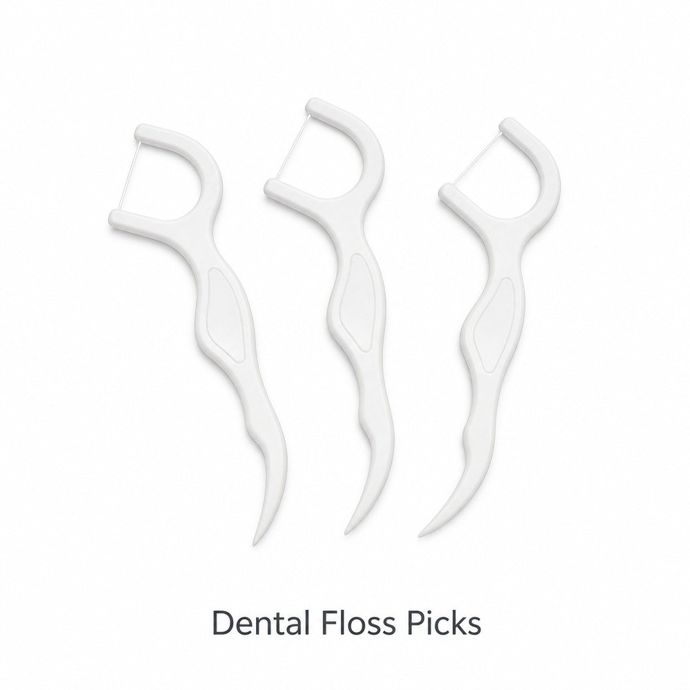 Adult Dental Floss Pick A13 - Slim Wave Handle - product family and colour options