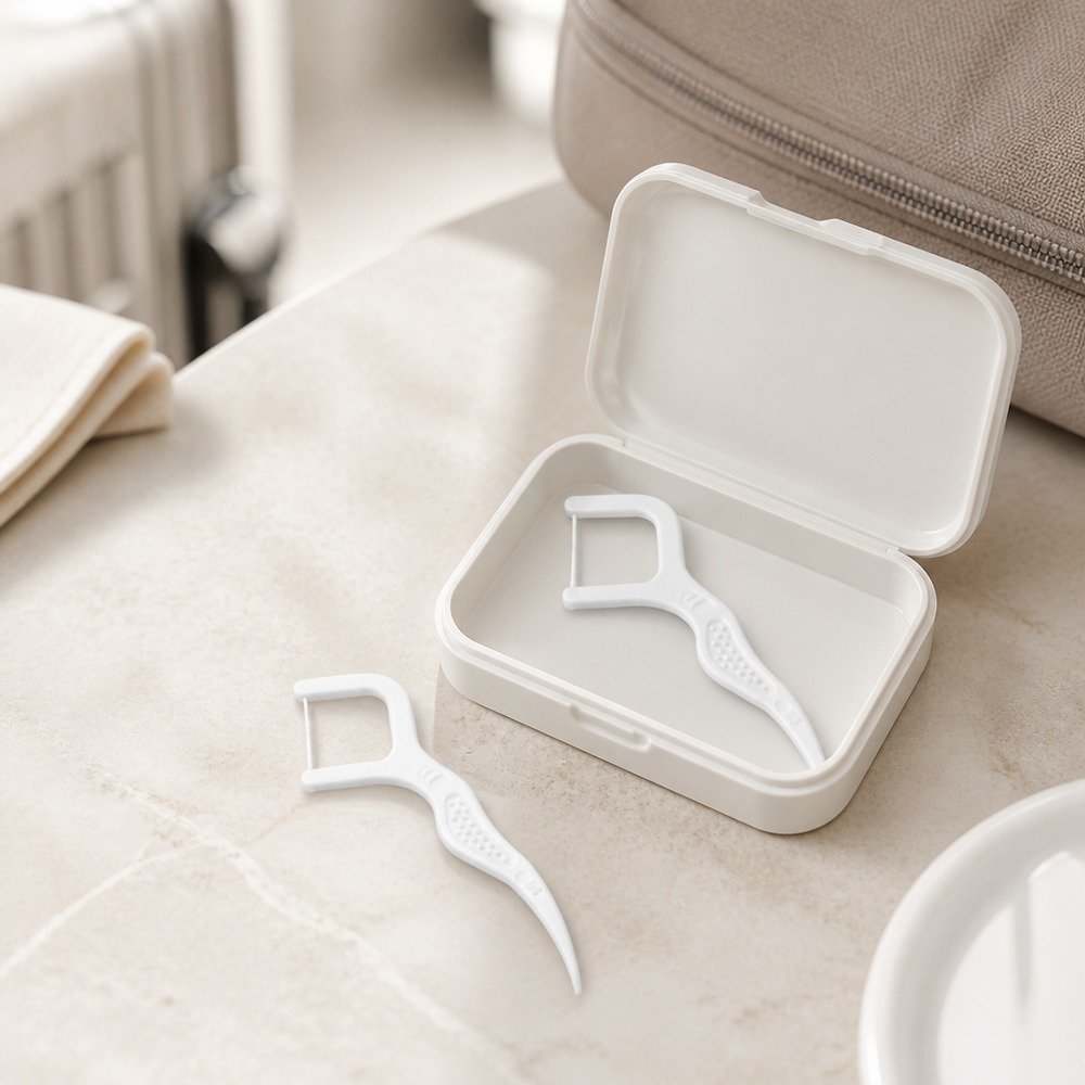 Adult Dental Floss Pick A7 - Wave Grip Handle - travel and on-the-go use