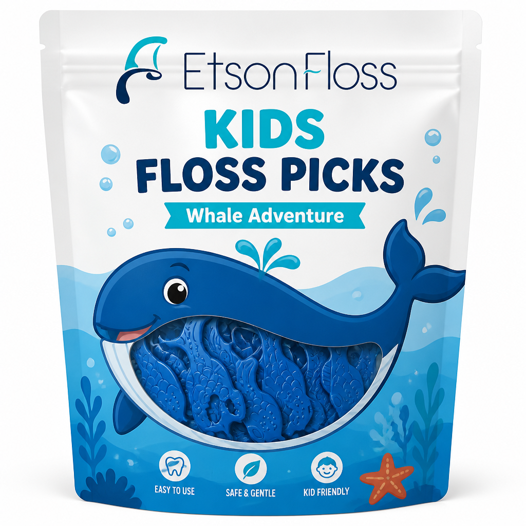 Kids Floss Picks Pouch - 3 Artwork Options