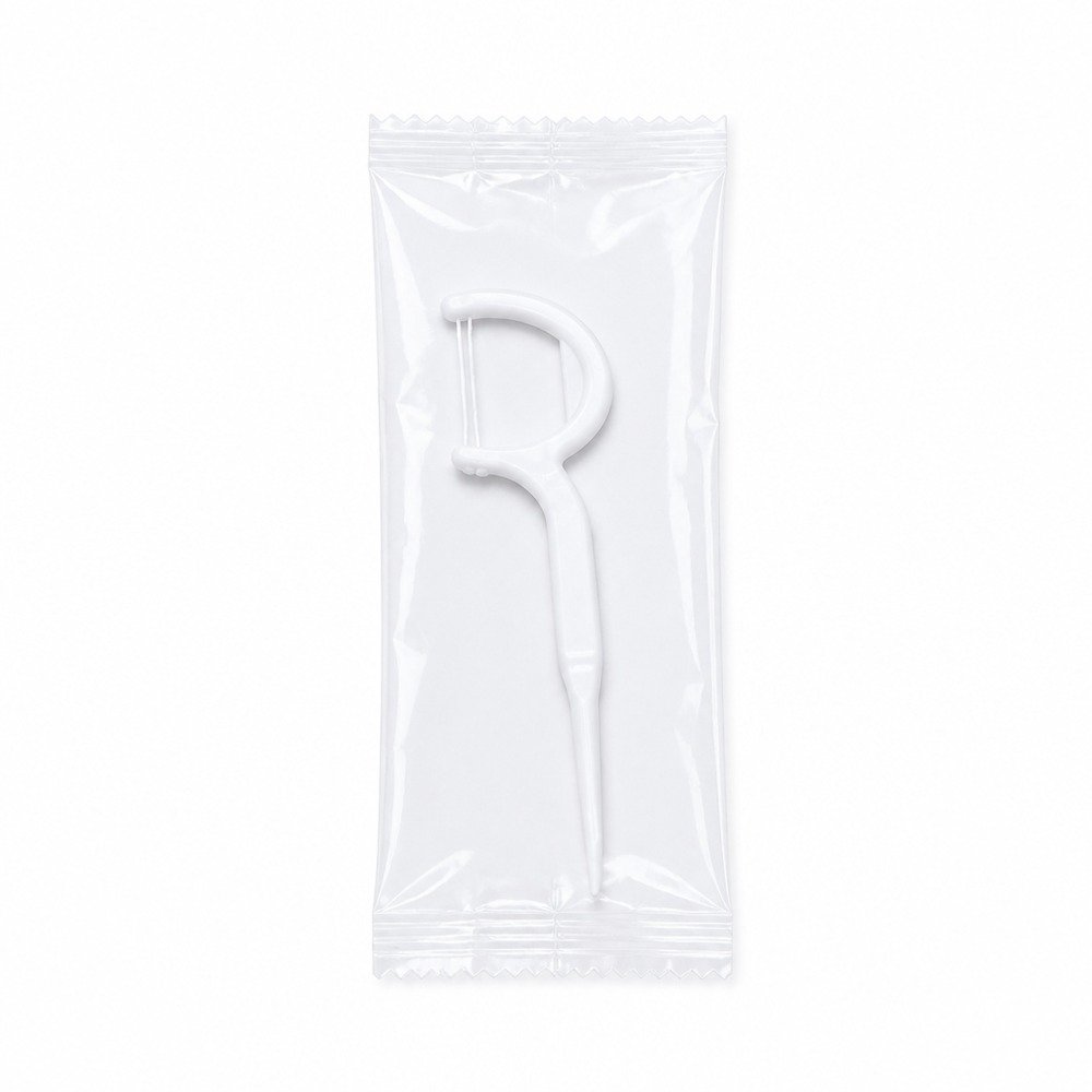 Adult Dental Floss Pick A8 - Flexible Slim Handle - single unit